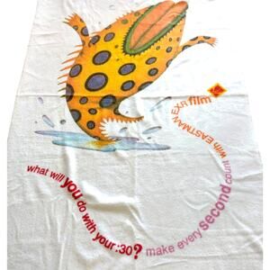 Vintage Oversize Kodak Beach Towel 58" x 35" What will you do with your 30? EXR